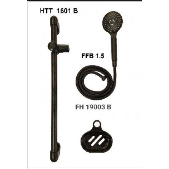 Shower Tiang Auto Syd Black Fiorentino