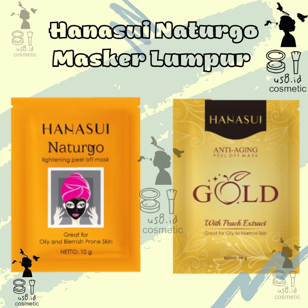 Hanasui Naturgo Masker Lumpur Original BPOM Lightening Peel Off Mask / masker hanasui