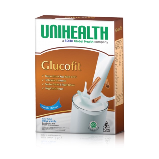 Glucofit Susu Diabetes Kencing Manis Unihealth Soho 180 gram