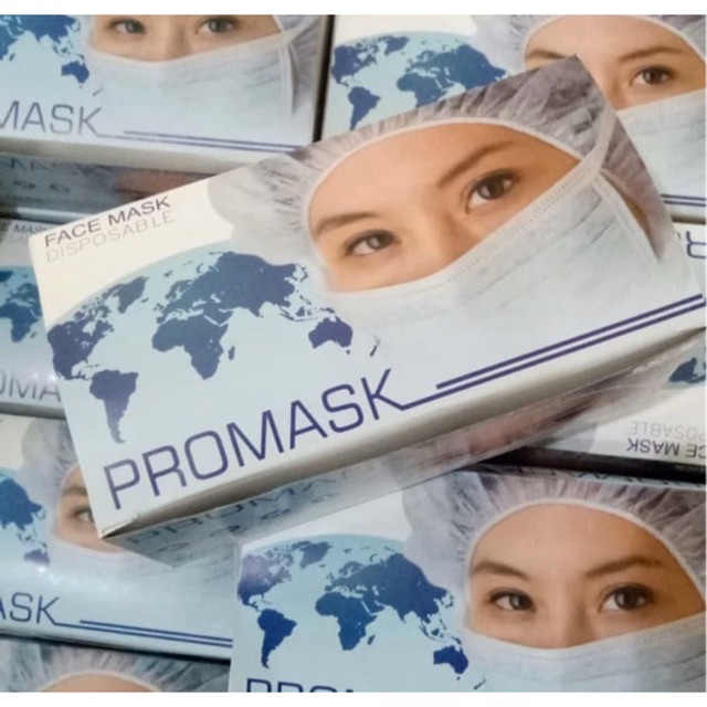 masker promask surgical mask 3 ply