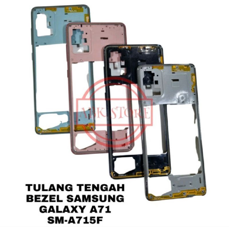 BEZZEL BEZEL MIDDLE MIDLE FRAME TULANG TENGAH SAMSUNG GALAXY A71 SMA715F ORIGINAL