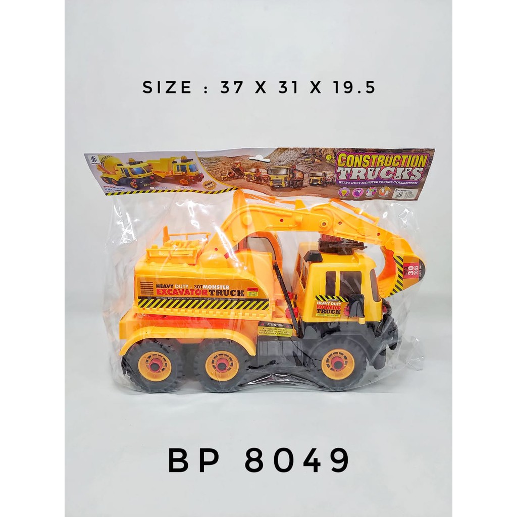 Mainan Truk Excavator Jumbo Bonus Obeng Kunci Pas - Excavator Truk Besar Anak