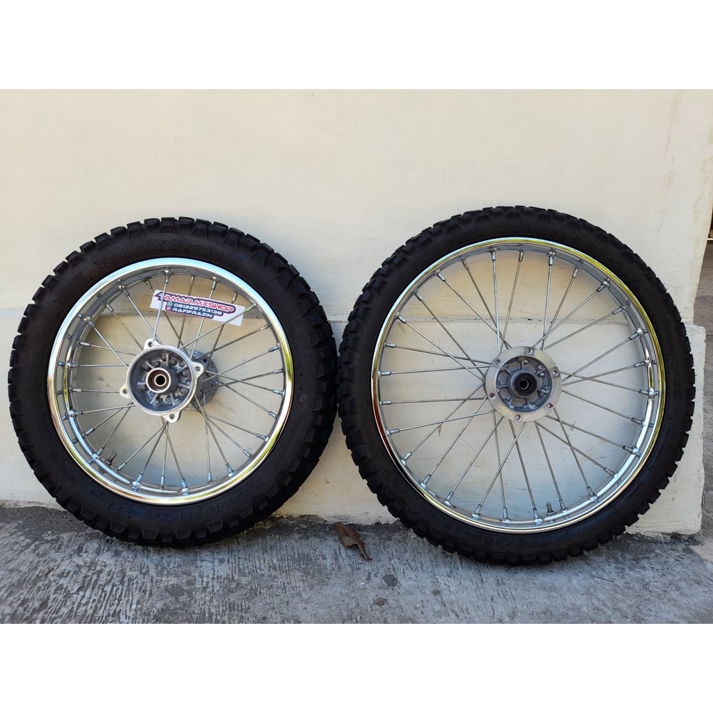wheelset velg set roda fullset Kawasaki KLX S/G Original Copotan Motor