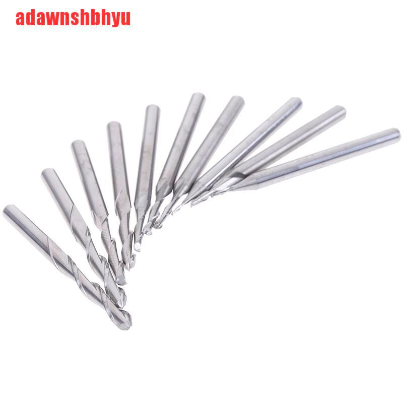 1 Set Shank Carbide Ball Nose End Mill Ukuran 1-3.175mm Untuk Ukiran Cnc