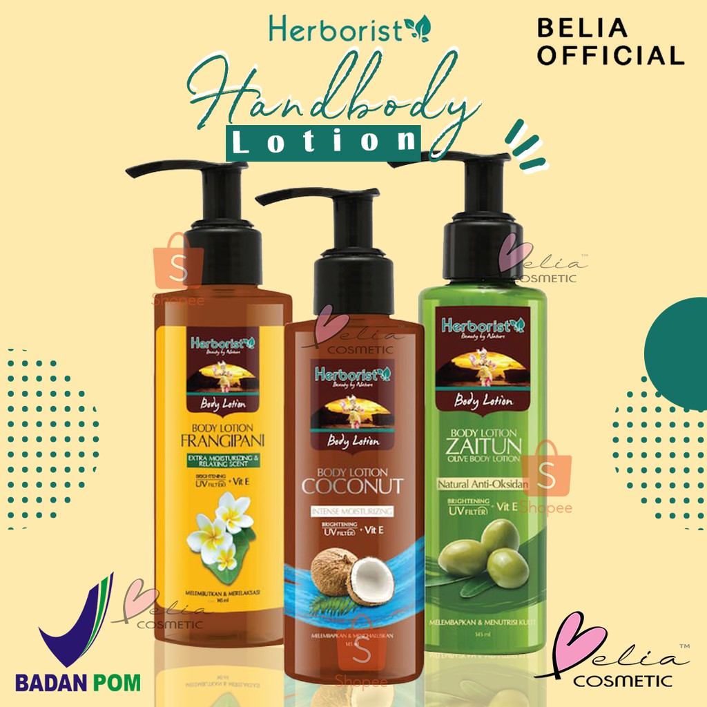 BELIA Herborist Body Lotion Zaitun Coconut Frangipani Whitening