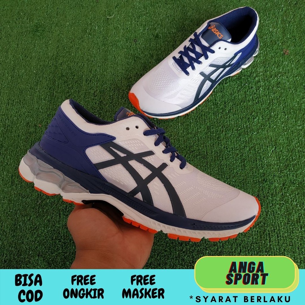 SEPATU PRIA BADMINTON OLAHRAGA KEKINIAN PUTIH BIRU TERLARIS / SEPATU JOGGING COWOK / SEPATU LARI KEREN TERMURAH / SEPATU SPORT VOLLY