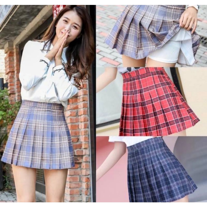 Rok Mini skirt / rok lipit/ rok mini lipit ( m- xl )
