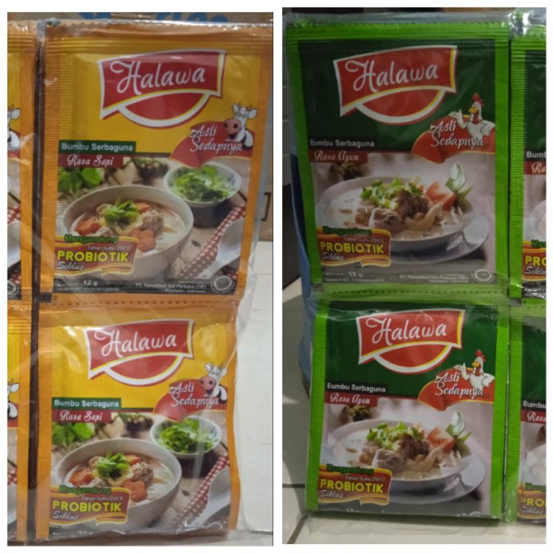 

Kaldu Halawa Mix Ayam Sapi 24sachet (Ayam 12, Sapi12)