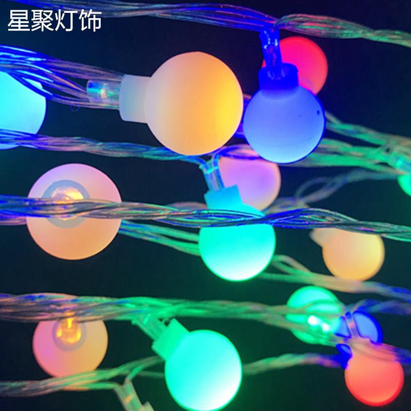 ☀INDOLAND☀  10 meter Lampu Tumblr Bola Anggur Lampu Pohon natal Tumbler Model bulat led 50pcs E007