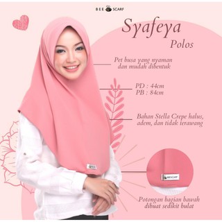 Hijab Instan Polos Syafeya Bahan Stella  Crepe Hijab 