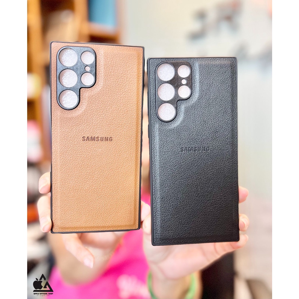 PREMIUM SOFTCASE LEATHER Case SAMSUNG S22 PLUS S22 ULTRA A03  FUZE SOFT CASE Kulit With Logo Silicone Silikon Hardcase Camera Protection