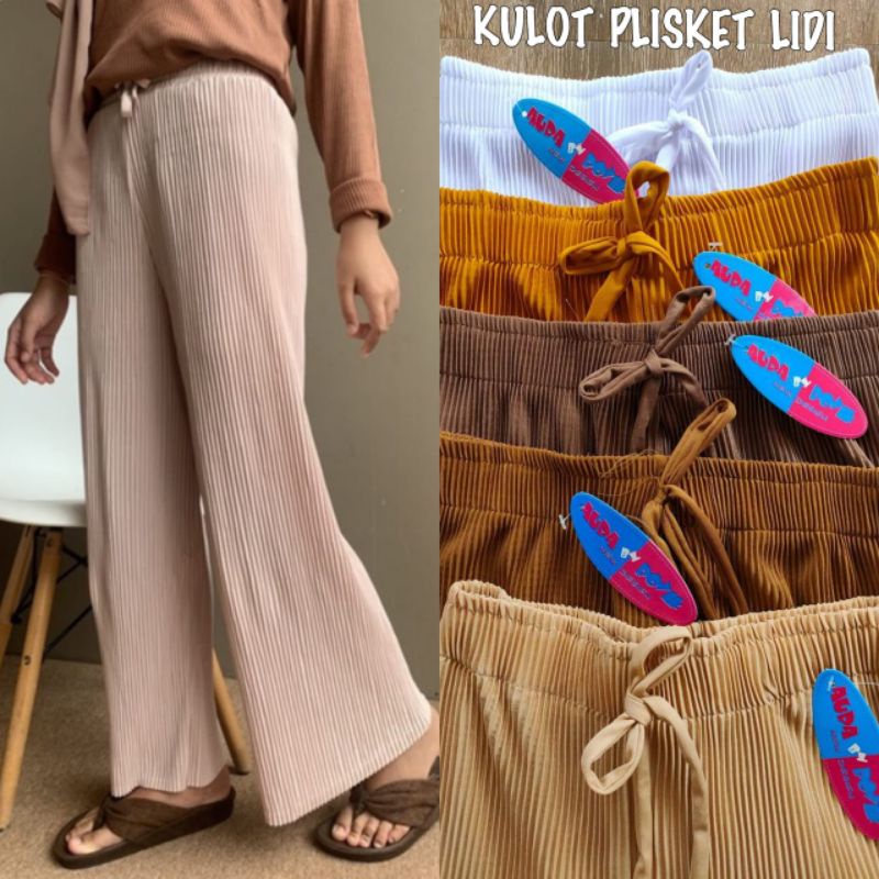 Celana Plisket Kulot Plisket Lidi Tali Hyget Termurah-3