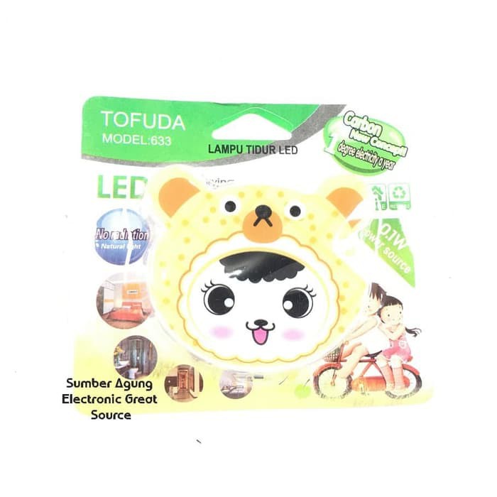 Lampu Tidur LED Tofuda Model 633 Cartoon Kartun Karakter