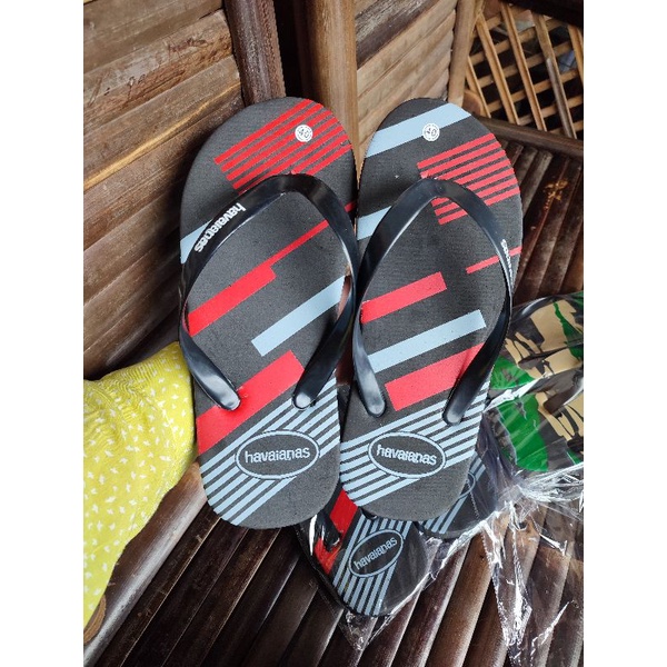 Sandal Jepit Pria Havainass List Merah | Sendal Jepit Distro Surfing Casual