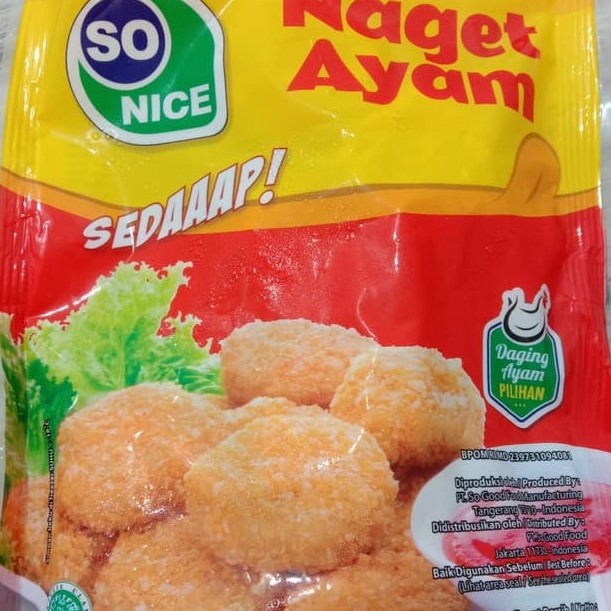 

So nice chicken nugget 250 gr / nugget ayam / sonice / murah / stik