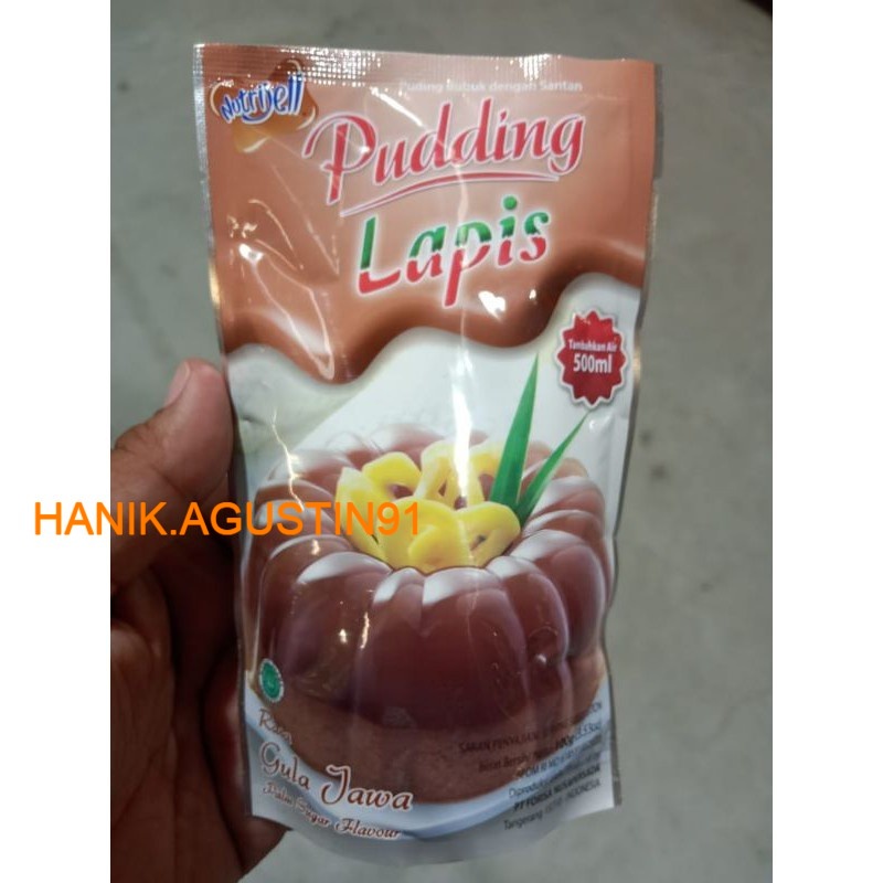 

nutrijel PUDING lapis rasa GULAJAWA palm sugar flavour 100gr (3.53oz)