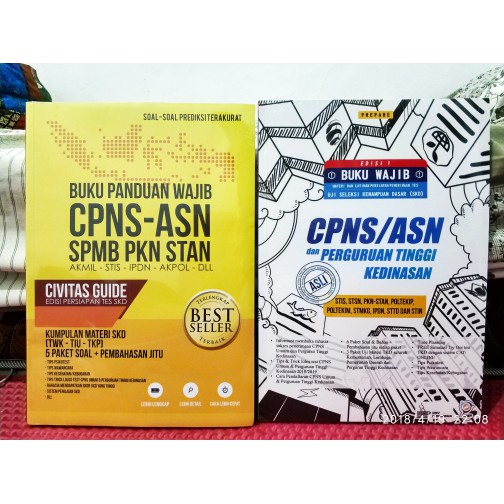termurah Paket buku wajib SKD sekolah kedinasan cpns-civitas guide spmb stan