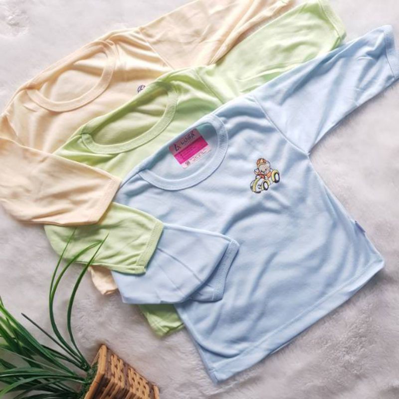 3 Pcs Baju Bayi Lengan Panjang LUGA SNI - Oblong Bayi Luga Lengan Panjang