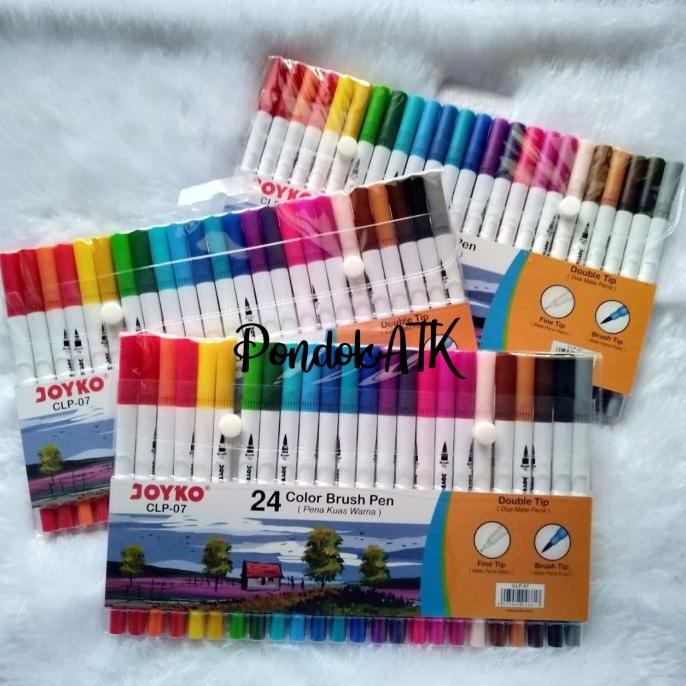 

[[COD]] Joyko Brush Pen / Brushpen / Pena Kuas 24 warna Joyko NEW Kode 84