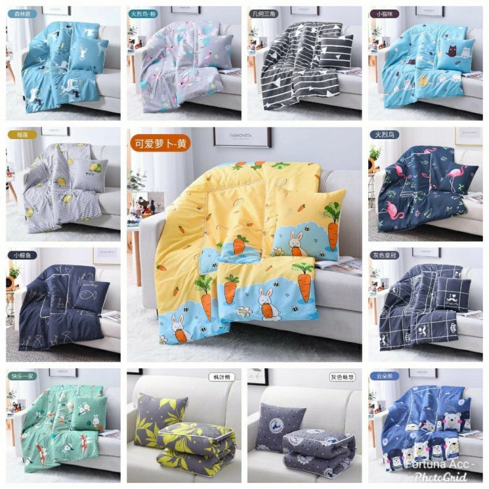 Selimut Dewasa Balmut Viral / Bantal Selimut Bahan Nano Cotton Lembut Isi serat(U4A1) Selimut Bulu H