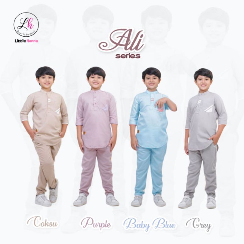 Couple Gamis Anak Perempuan dan Koko Anak Laki laki Series Ali Fatimah Little Hana