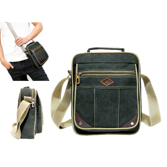 Slingbag APPA336 // Tas Slempang // Tas bahu Gaul Kanvas Vintage Classic Pria Wanita