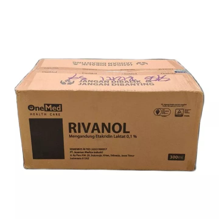 RIVANOL ONEMED 300ML PER KARTON ISI 24 BOTOL / RIVANOL ONEMED / CAIRAN PEMBERSIH LUKA