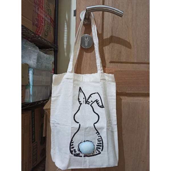 Totebag Kain Karakter Kelinci/ Es Krim Lucu