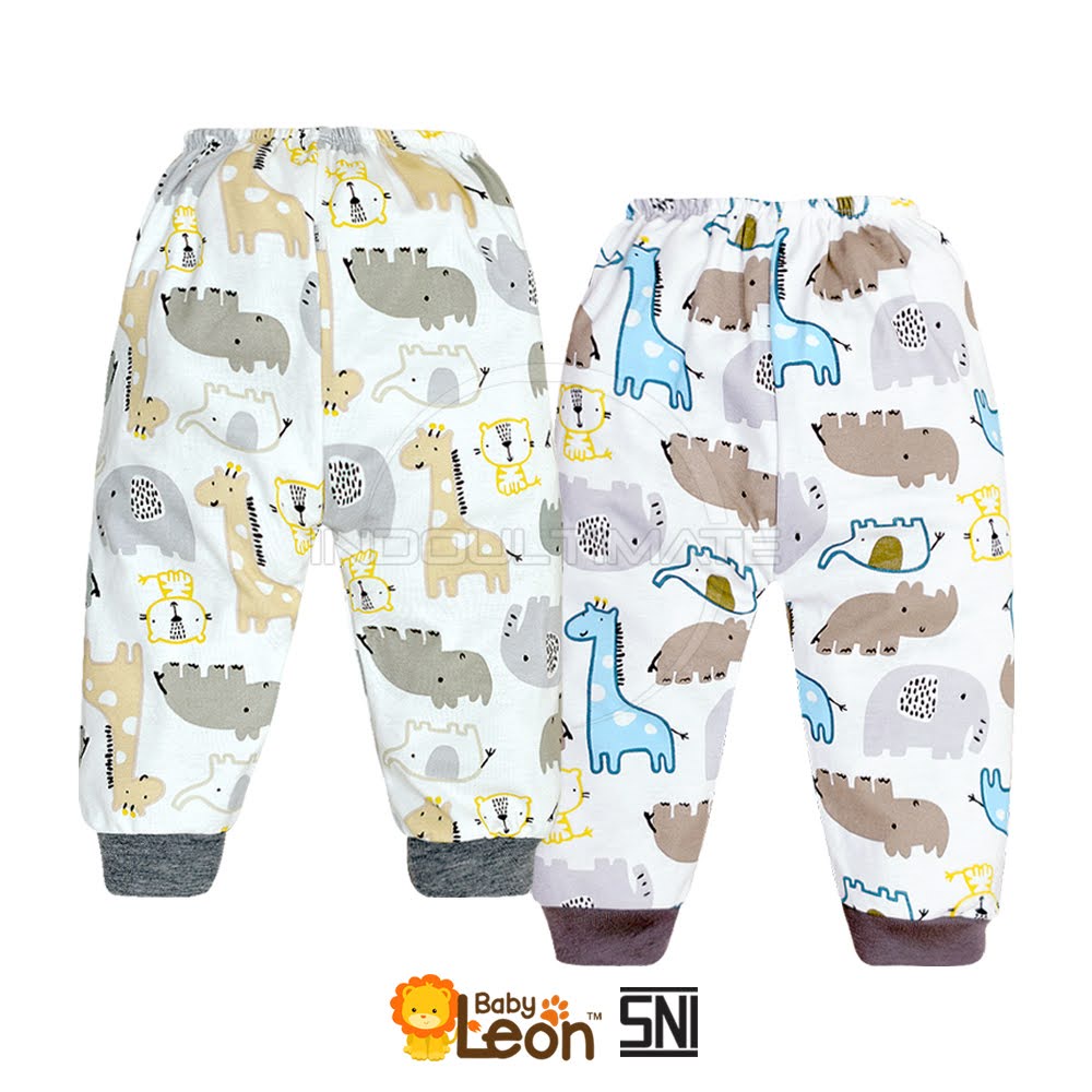 1Pcs Celana Panjang (Ukuran S,M,L) ZOO SERIES BABY LEON COTTON Double Knit DS-115 Celana Panjang Anak Bayi Newborn Celana Diaper Celana Popok Celana Panjang Harian Anak Bayi Celana Anak