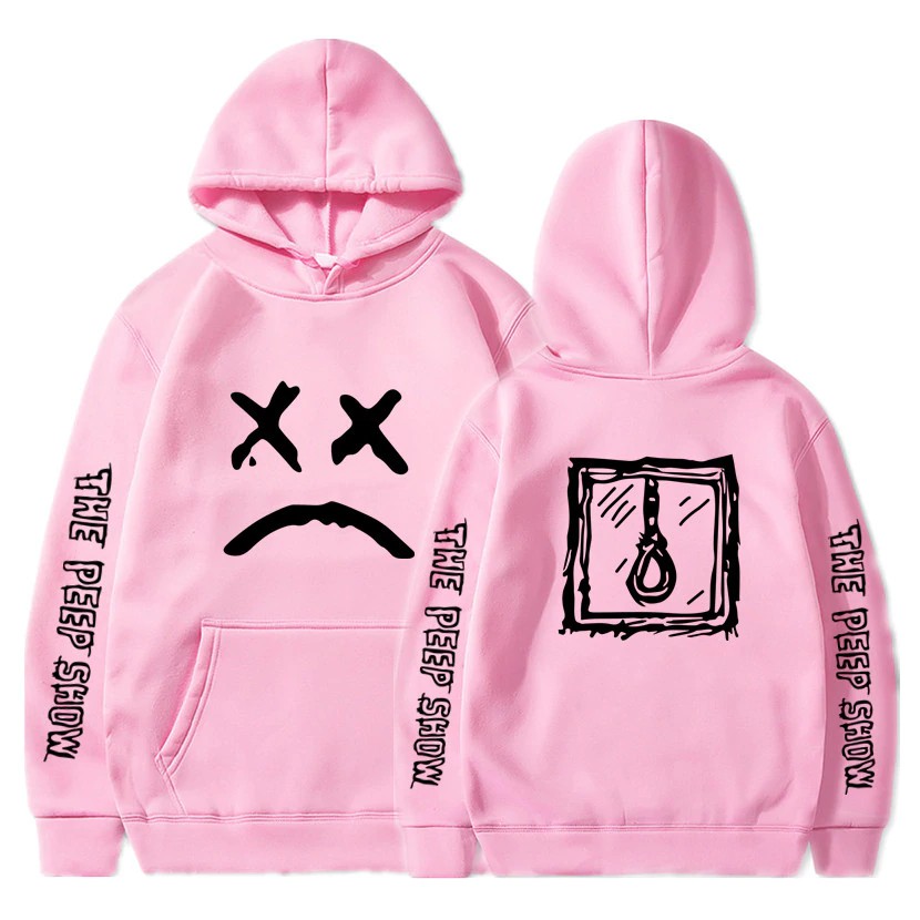 lil peep pink hoodie