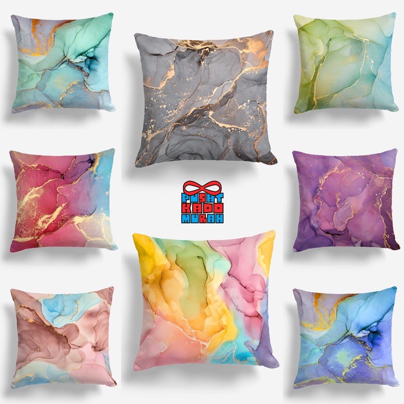 Bantal Sofa Pint Motif Marble Premium 40x40 cm - Pusat Kado Murah