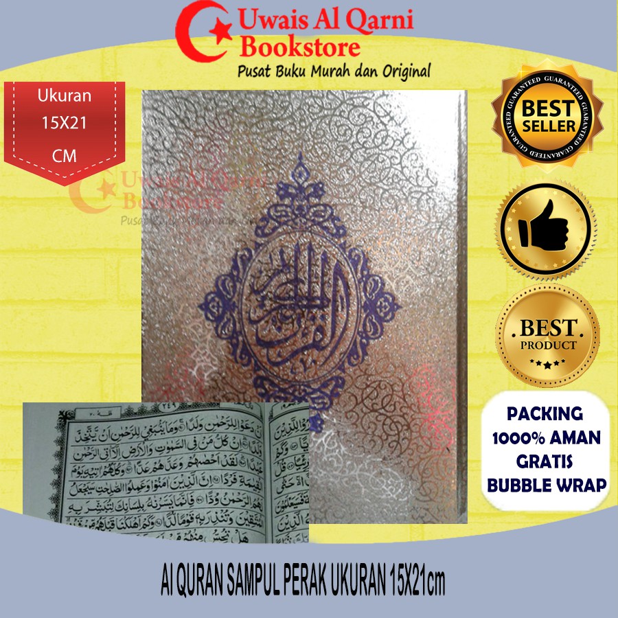 

BEST SELLER ORIGINAL AL QIRAN SAMPUL PERAK UK 15 X 21 CM HC