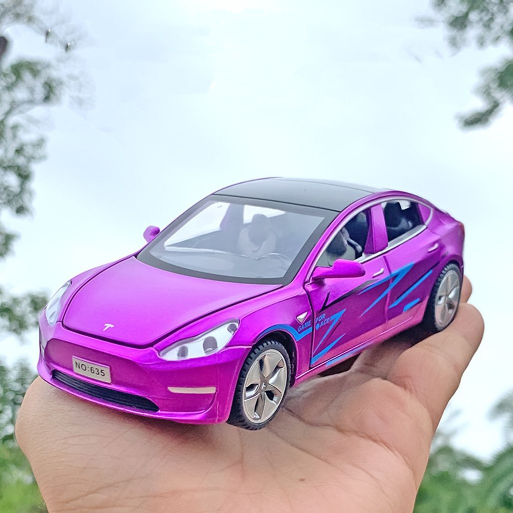 New 1:32 Tesla MODEL 3 Alloy Car Model Diecasts Toy Vehicles Toy Cars Kid Toys For Children Gifts Boy Toy