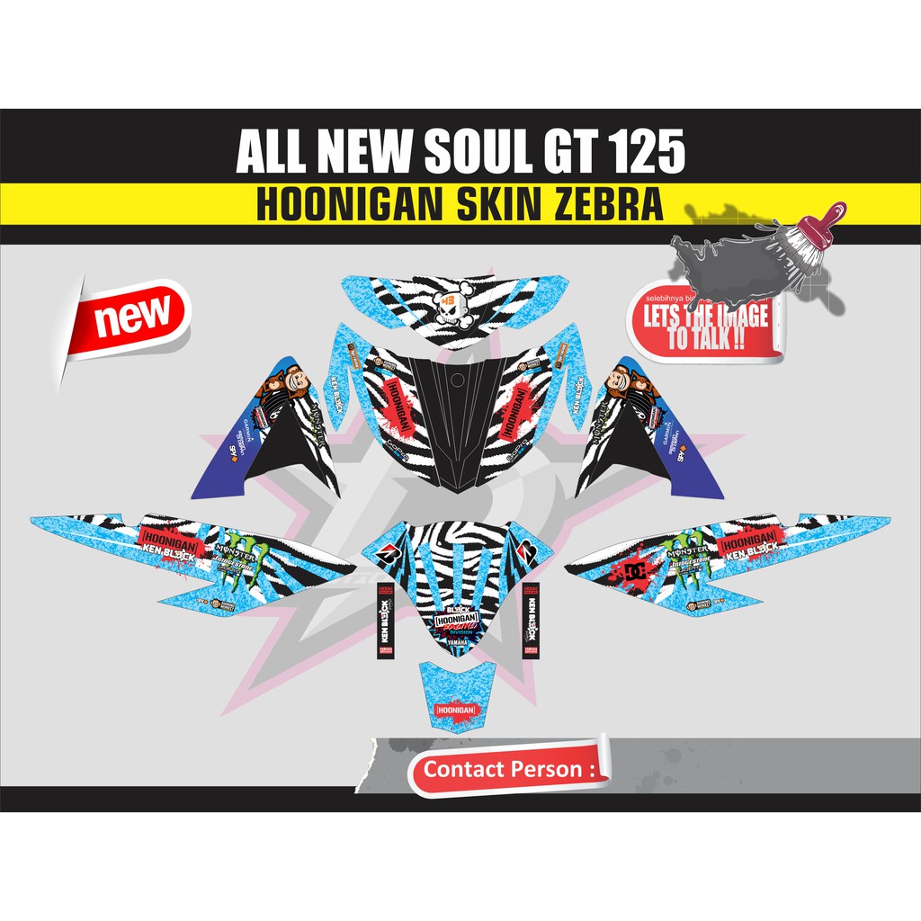 Sticker Striping Stiker Motor All New Soul Gt 125 Desing 10