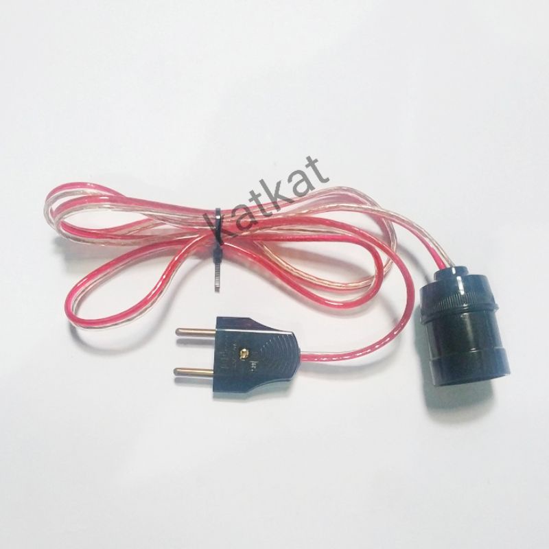 Jual Fitting lampu gantung plus steker dan kabel listrik transparan ...