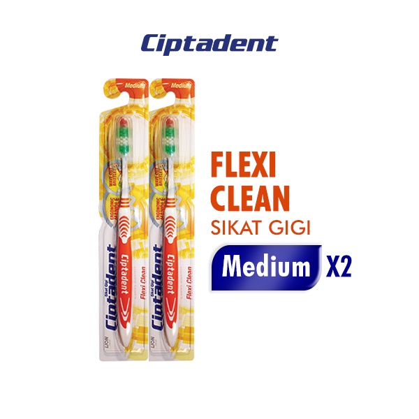 Ciptadent Toothbrush Flexi Clean Medium x2