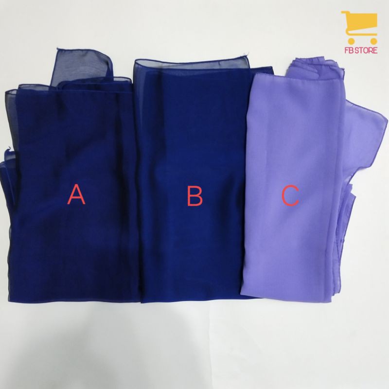 kerudung / jilbab persegi panjang pashmina & segi empat sifon / chiffon