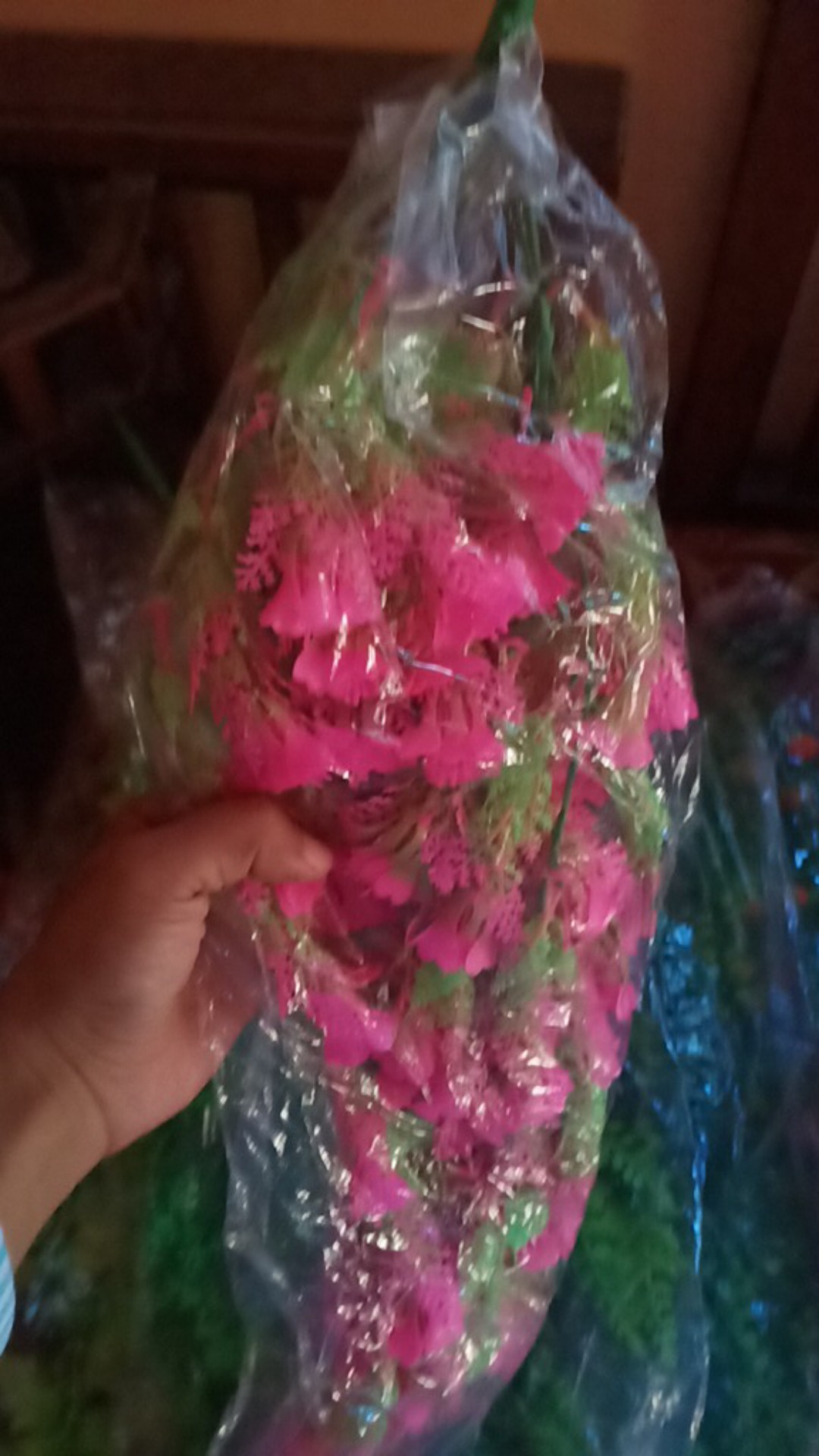 Juntai Vernalya Pretty Priti+pot Dinding/bunga Plastik/daun Rambat Plastik/rumput Plastik/busa Bunga