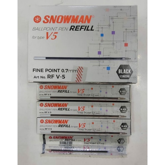 

(12bh)Isi Pen/Balpoint/Pulpen Snowman V5 (cetekan)/R149