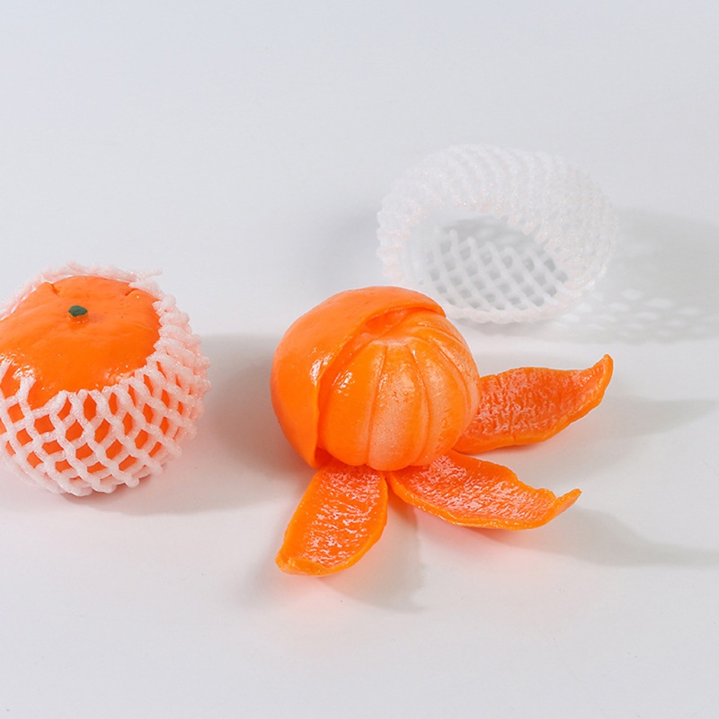 Mary TPR Bounce Toy Mainan Interaktif Dengan Simulasi Kulit Jeruk Sensory Squeeze Orange Untuk Pesta Cubit Lelucon Praktis Ke