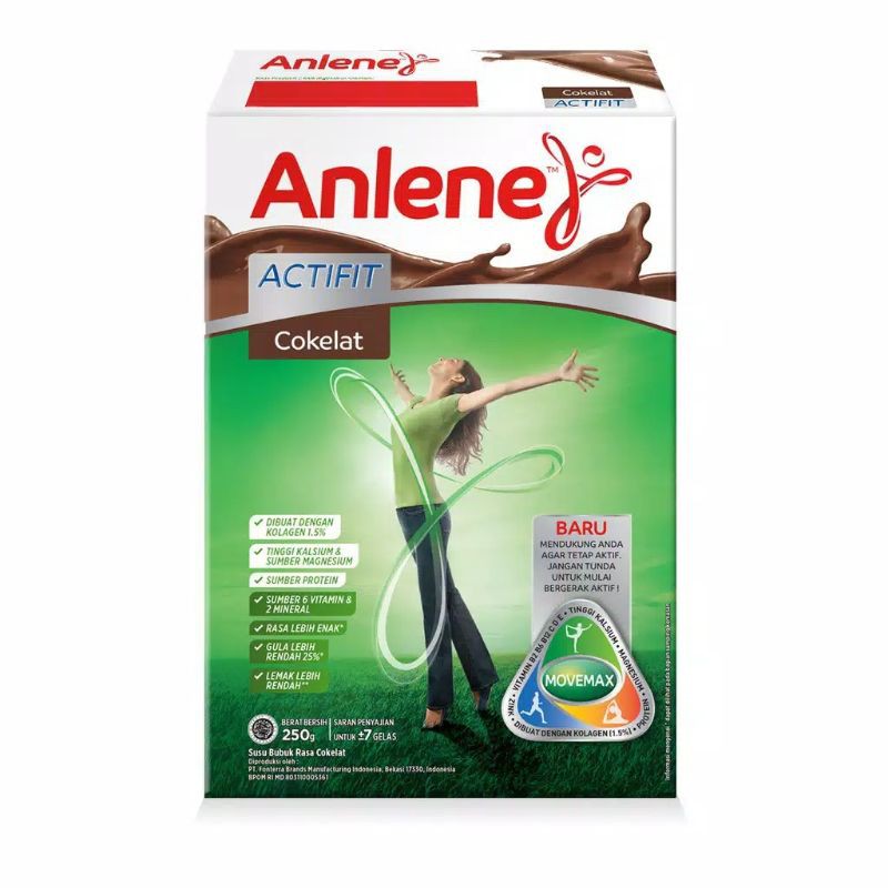 

Anlene Actifit 250g Susu Bubuk Susu Dewasa Susu Original Susu Manula Rasa Original Rasa Coklat Rasa Vanila - Nutrisi Tulang, Sendi, dan Otot Susu Dewasa bisa COD