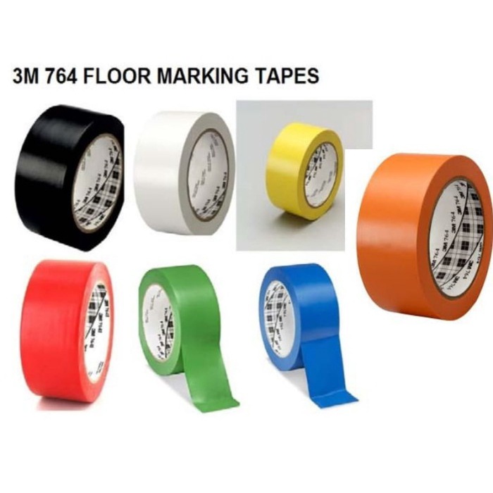 

(BISA COD) 3M 764 FLOOR MARKING TAPE LANTAI 48MMX33M - Merah