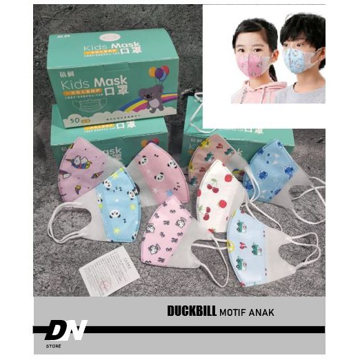 Masker Duckbill Motif Anak Cowok / Cewek