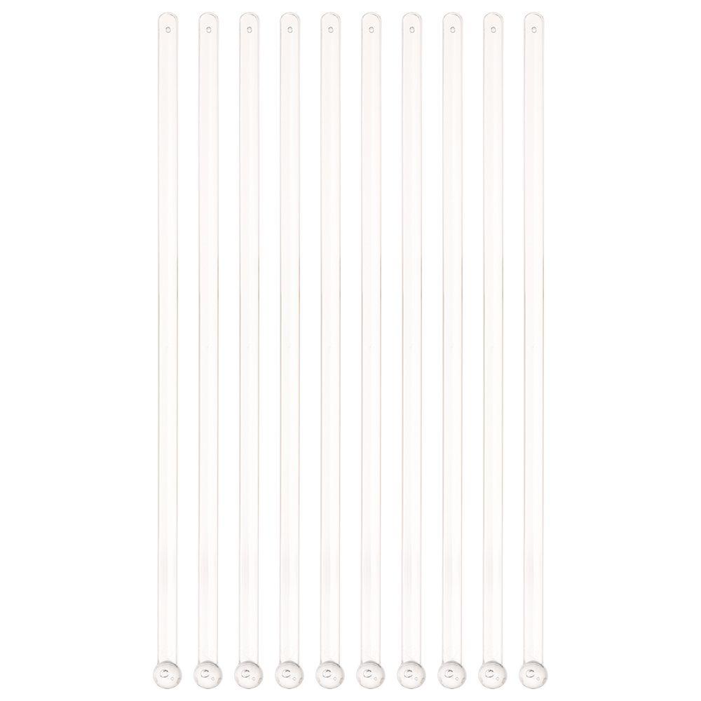 Nanas 100Pcs Stik Swizzle Plastik Transparan Bar Disposible Mixing Sticks