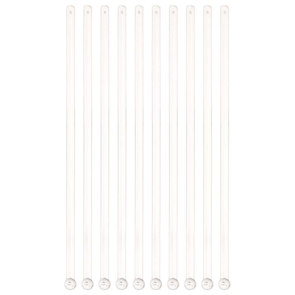 Nanas 100Pcs Stik Swizzle Plastik Transparan Bar Disposible Mixing Sticks