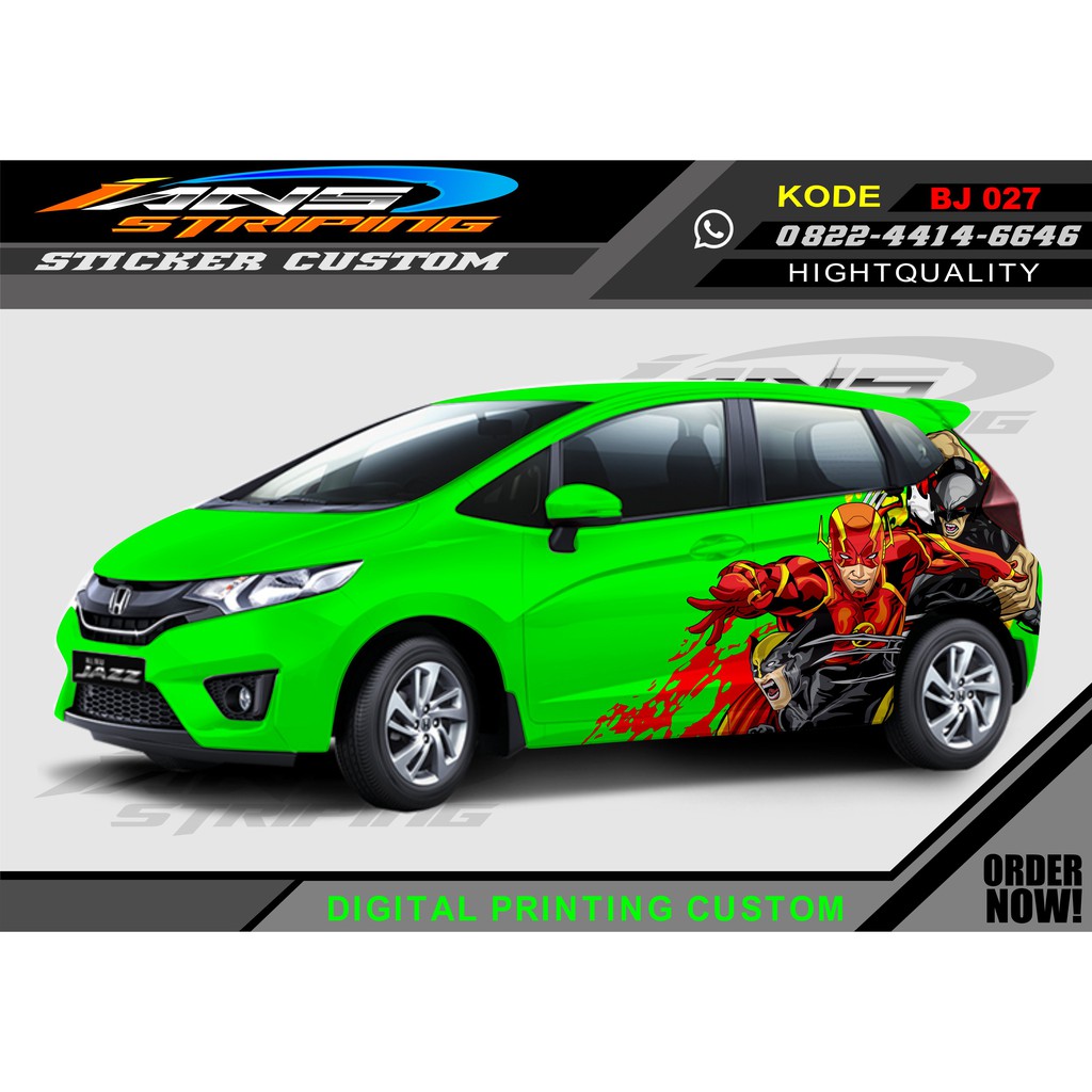 STICKER VARIASI MOBIL XMAN/ DECAL STICKER MOBIL SAMPING