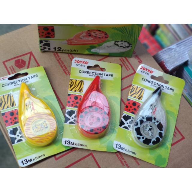 

1 PC Correction tape joyko panjang 13x5mm atau tipe ex kertas ANIMAL