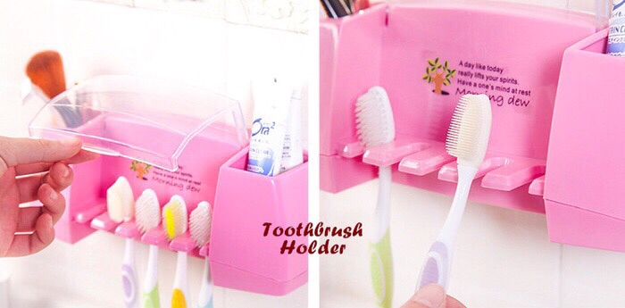 Toothbrush holder tempat sikat gigi tempel tampa paku ok  god