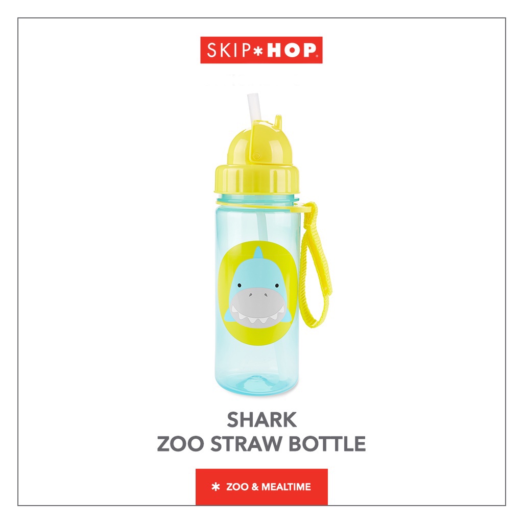 SKIP HOP ZOO STRAW BOTTLE PP 390ML