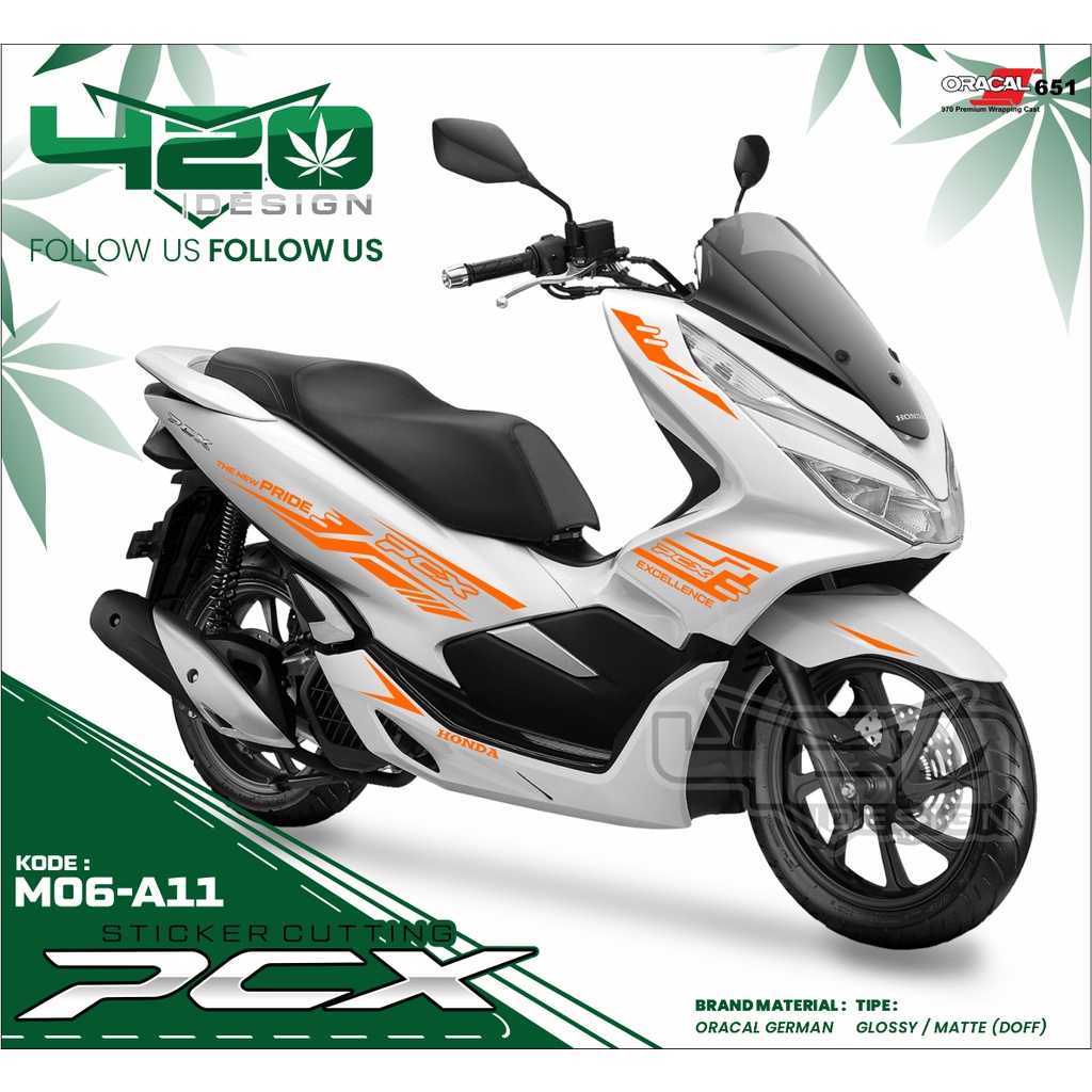 Stiker Cutting PCX / Aksesoris Stiker Cutting PCX All New Variasi Custom Desain / Cuting Body PCX 15